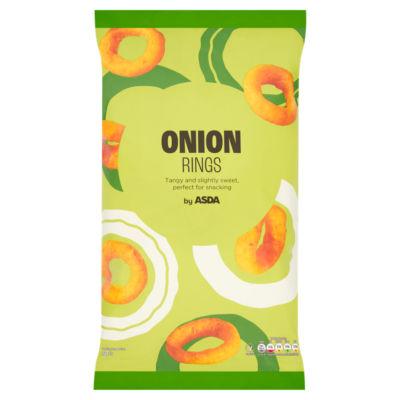 Asda Onion Rings crispy maize snack 150g - British product