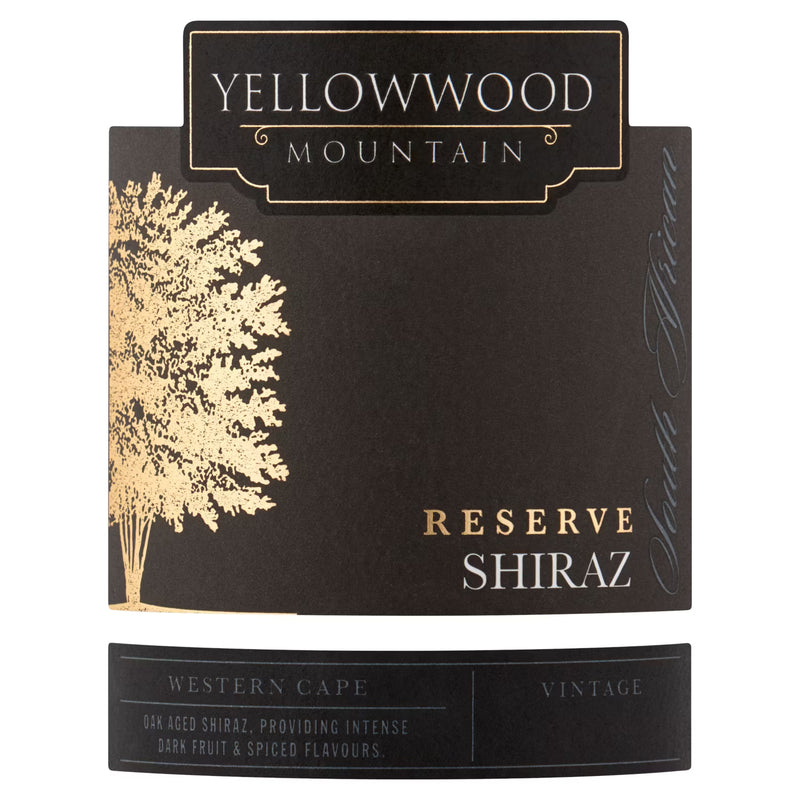 Yellowwood Mountain Reserve Shiraz red wine, UK version