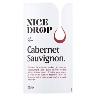Nice Drop Cabernet Sauvignon red wine 75cl, imported from the UK