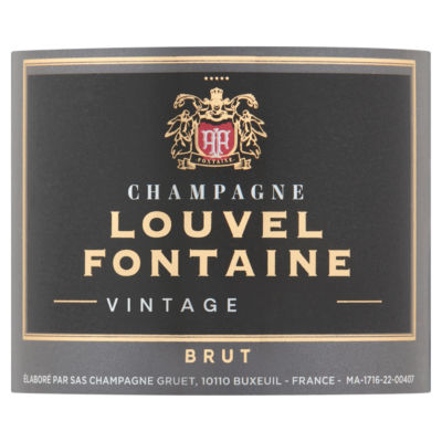 Louvel Fontaine Champagne Vintage Brut 75cl, UK version