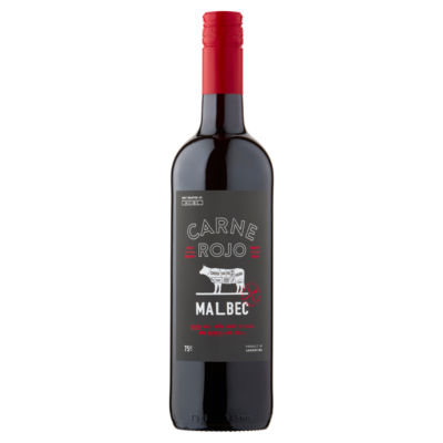 Carne Rojo Malbec red wine 75cl, imported from the UK
