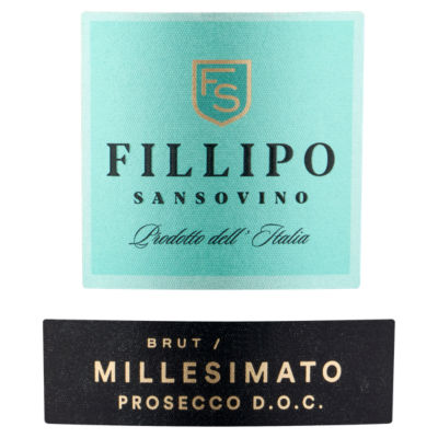 Fillipo Sansovino Brut Millesimato Prosecco 75cl - British product
