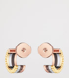 Boucheron Quatre mini hoop earrings mixed gold diamonds UK version