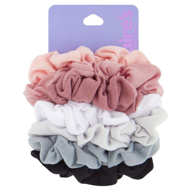 Claire's 7 scrunchies set pink white black grey, imported from the UK