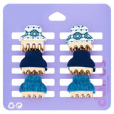 Claire's hair claws denim print set of 6 - British product