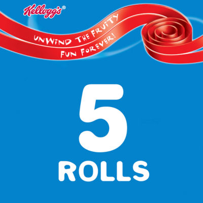 Kellogg's Fruit Winders strawberry snack rolls 5x17g, UK version