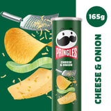 Pringles crisps Cheese & Onion 165g, imported from the UK