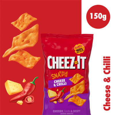 Cheez-It cheese chilli thin crispy baked snack 150g, UK version
