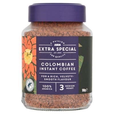 ASDA Colombian instant coffee 100g - British product