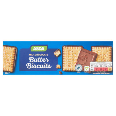 ASDA milk chocolate butter biscuits 125g - British product
