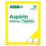 ASDA Aspirin 300mg tablets 16 tablets - British product