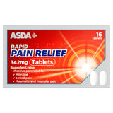 ASDA Rapid Pain Relief Ibuprofen Lysine tablets 16 tablets - British product