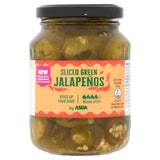 ASDA sliced green jalapeños pickled peppers 340g - British product