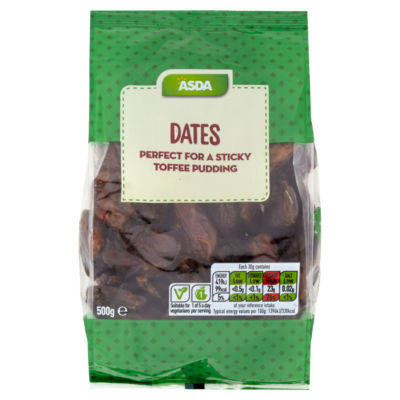 ASDA Dried Pitted Dates 500g - British product