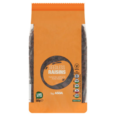 ASDA brand seedless raisins 500g dried fruit - British product