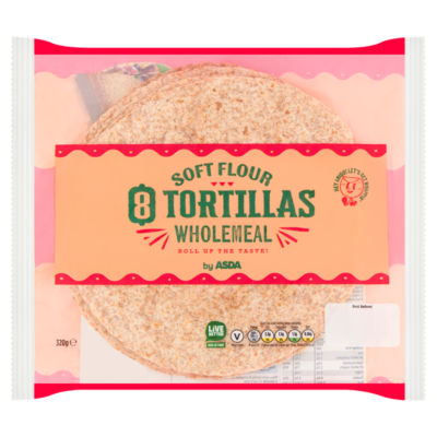 ASDA wholemeal tortillas 320g - British product