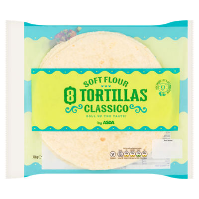 ASDA Soft Flour Tortillas Classico 320g - British product