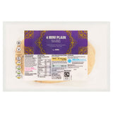 ASDA 4 pack mini plain naan bread - British product
