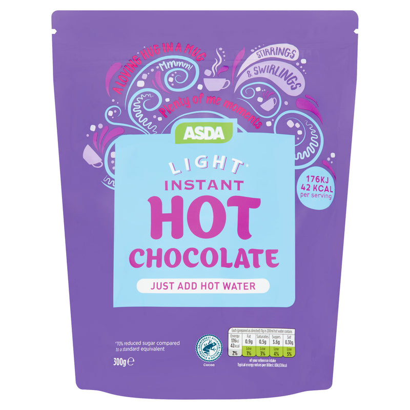 ASDA Light Instant Hot Chocolate 300g - British product