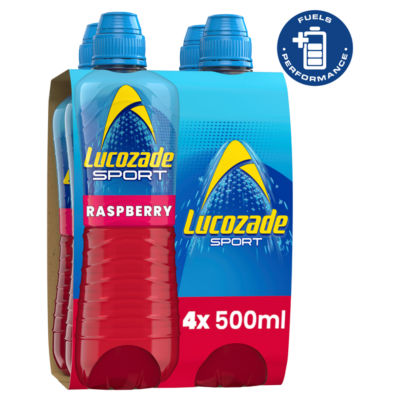 Lucozade Sport Raspberry Isotonic Sports Drink 4 x 500ml