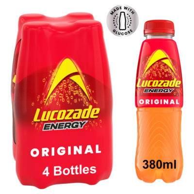 ASDA Lucozade Energy Drink Original 4x380ml- Buy online at McGrocer