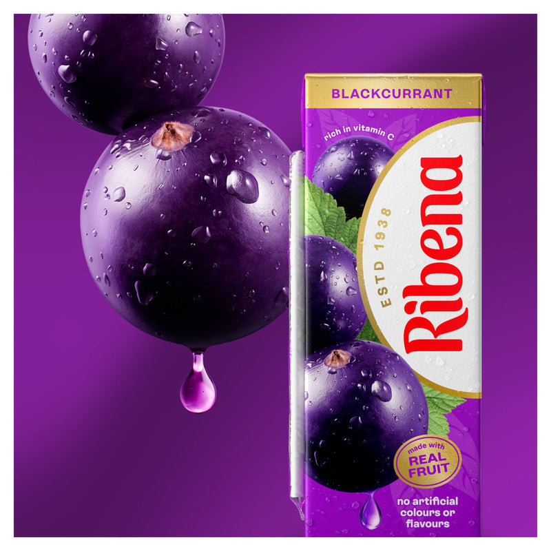 Ribena blackcurrant juice drink 6x250ml, imported from the UK