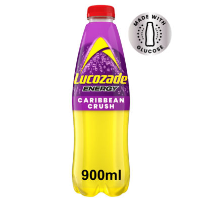 Lucozade energy drink Caribbean Crush 900ml, imported from the UK