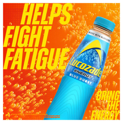 Lucozade energy drink Blue Burst 500ml, UK version