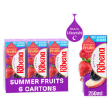 ASDA Ribena Summer Fruits No Added Sugar Juice Drink Carton 6 x 250ml- Buy online at McGrocer