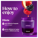 Ribena summer fruits no added sugar squash 850ml (British brand)