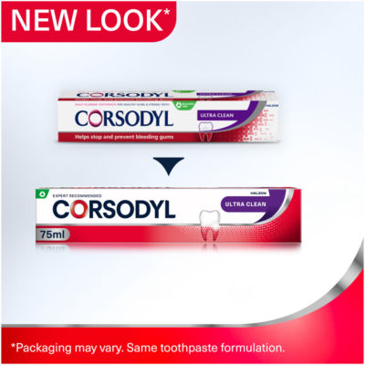 Corsodyl Ultra Clean Gum Care Toothpaste 75ml - British product