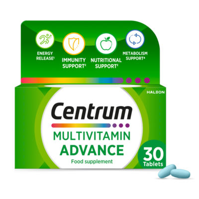 Centrum Advance multivitamin tablets 30s - British product