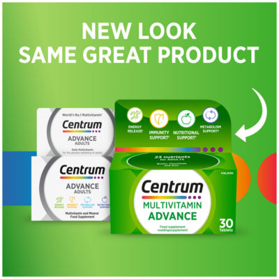 Centrum Advance multivitamin tablets 30s - British product