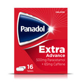 ASDA Panadol Extra Advance Tablets 500mg Paracetamol 65mg Caffeine Pain Relief Tablets 16s- Buy online at McGrocer