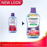 Corsodyl Gum Strengthen and Protect Mouthwash Icy Mint 500ml, UK version