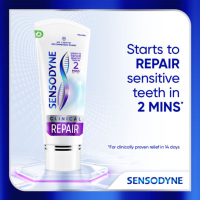 Sensodyne Clinical Repair Active White toothpaste 75ml (British brand)