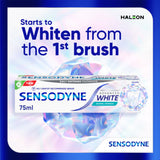 Sensodyne Advanced White Enamel Defence toothpaste 75ml, imported from the UK
