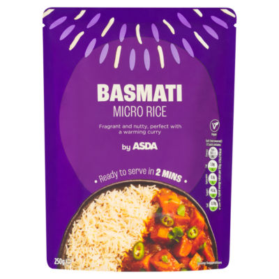 Asda basmati micro rice 250g - British product