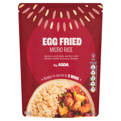 ASDA Savoury Egg Fried Micro Rice 250g - British product
