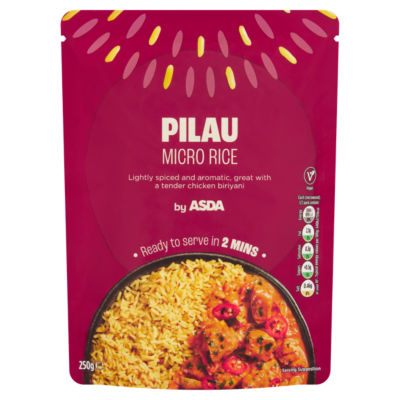 ASDA Pilau microwavable rice 250g - British product