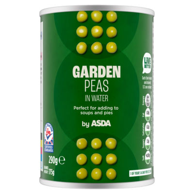 ASDA garden peas in water 290g - British product