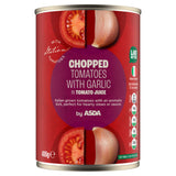 ASDA chopped tomatoes with garlic 400g - British product