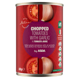 ASDA chopped tomatoes with garlic 400g - British product