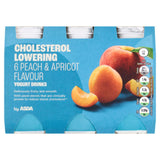 ASDA peach and apricot flavour yogurt drinks 6 x 100g - British product