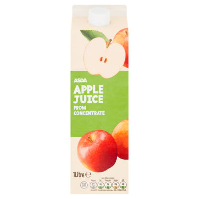 ASDA apple juice from concentrate 1 litre - British product