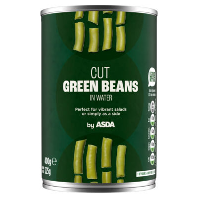 Asda cut green beans in water 400g - British product