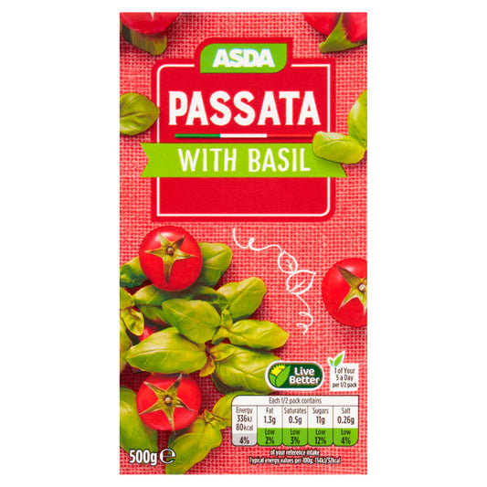 ASDA Tomato Passata with Basil GOODS ASDA   
