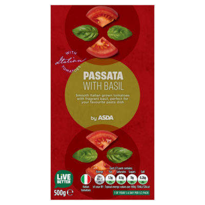 ASDA passata with basil 500g - British product