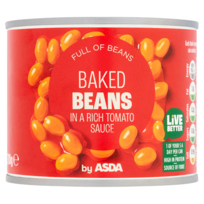 ASDA baked beans in rich tomato sauce 210g - British product