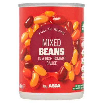 ASDA mixed beans in tomato sauce 400g - British product